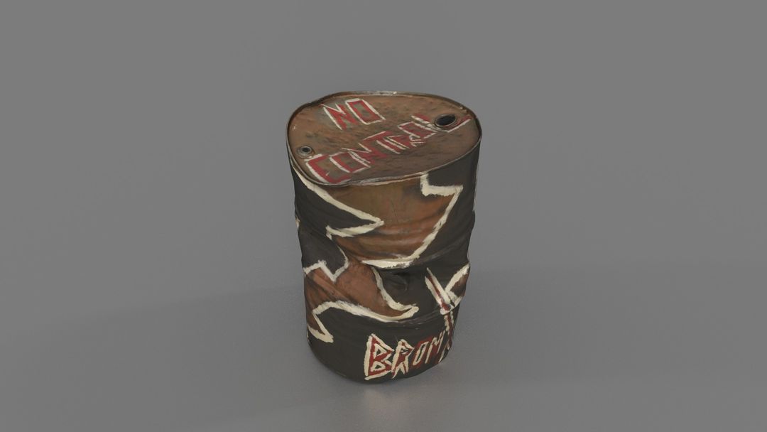 Photogrametric scan of a barrel - retopology