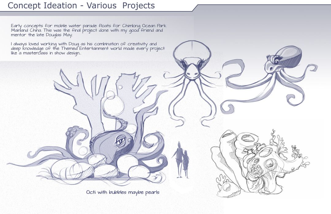 Concept Ideation for an Aquatic Parade - unrealized project - Imagine Now
