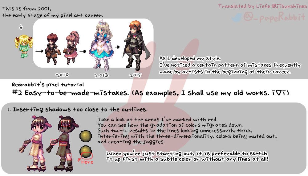 Redrabbit's Pixel TuTorial #2 Easy to be made mistakes.