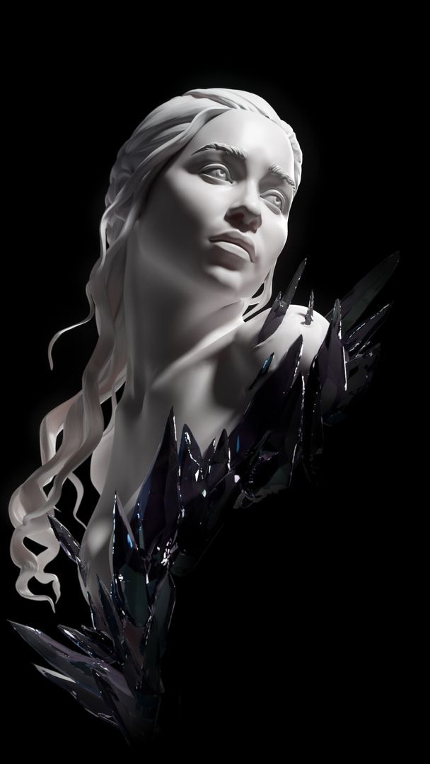 Sculptural vision of Daenerys portrait