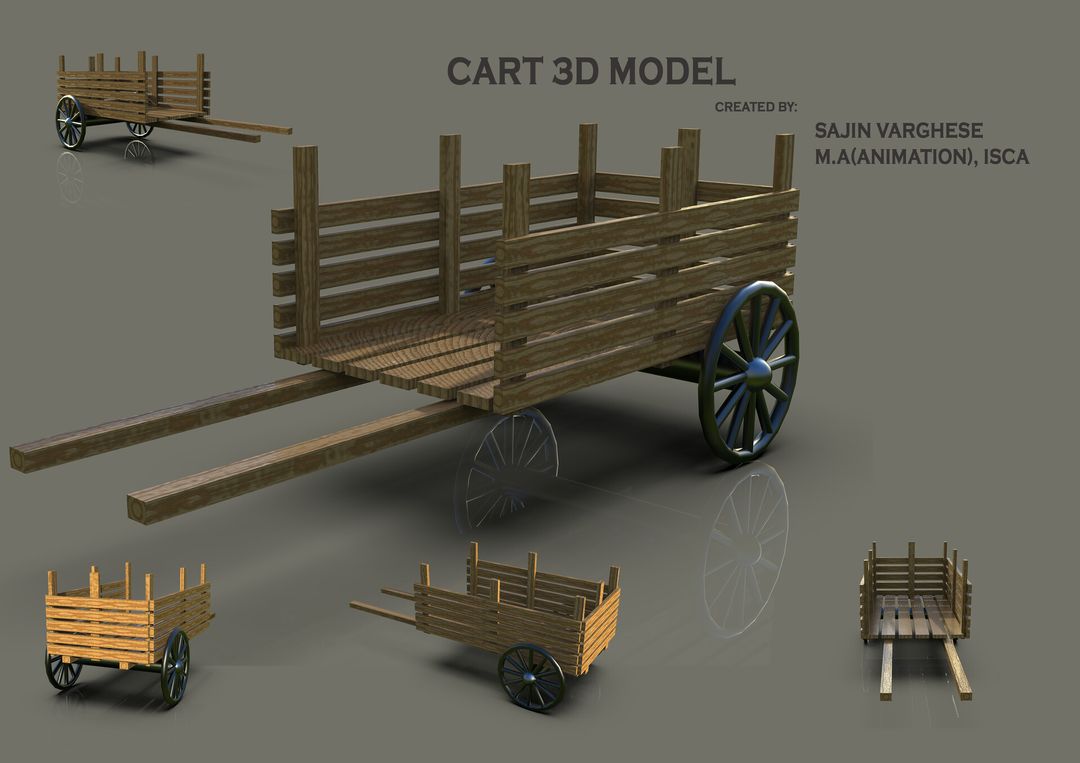 Bullock Cart ( Game Asset Creation -Phase 1 )