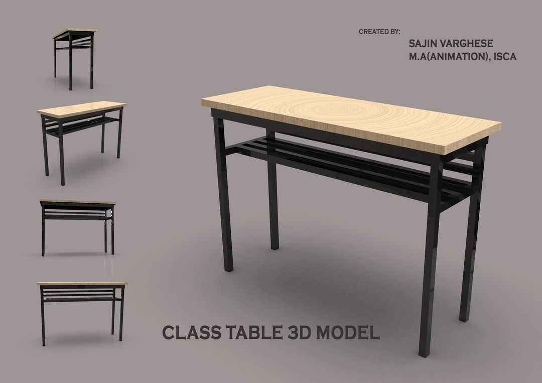A School Bench (Game Asset Creation - Phase 2)