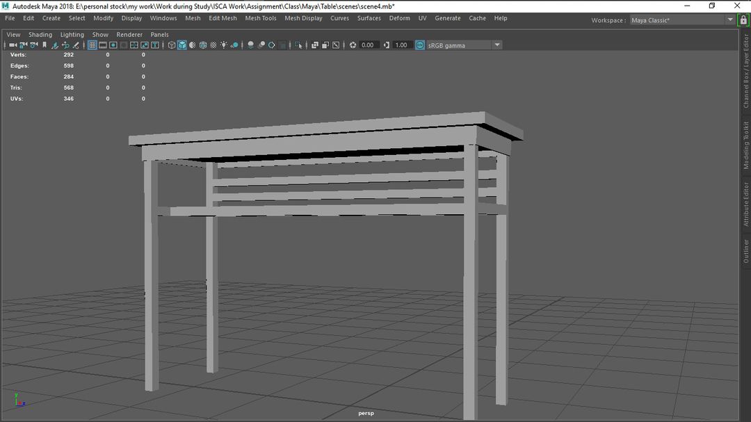 A School Bench (Game Asset Creation - Phase 1)