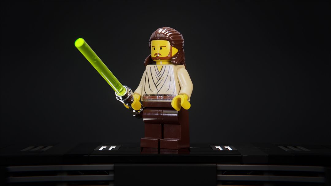 Photoreal Lego Star Wars Render - Qui-Gon Jinn Minifigure