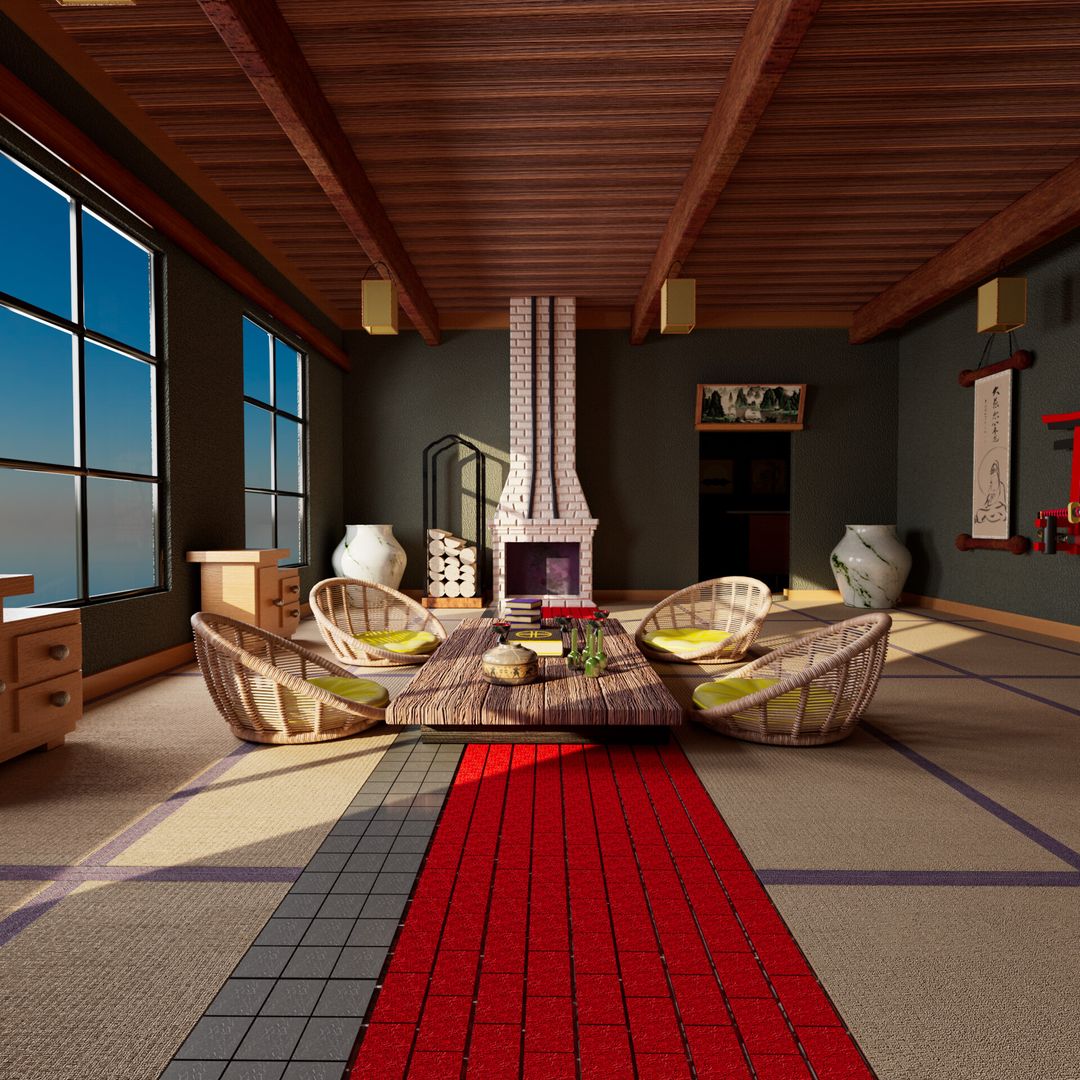 Modern Japanese Interior (Day time lighting)