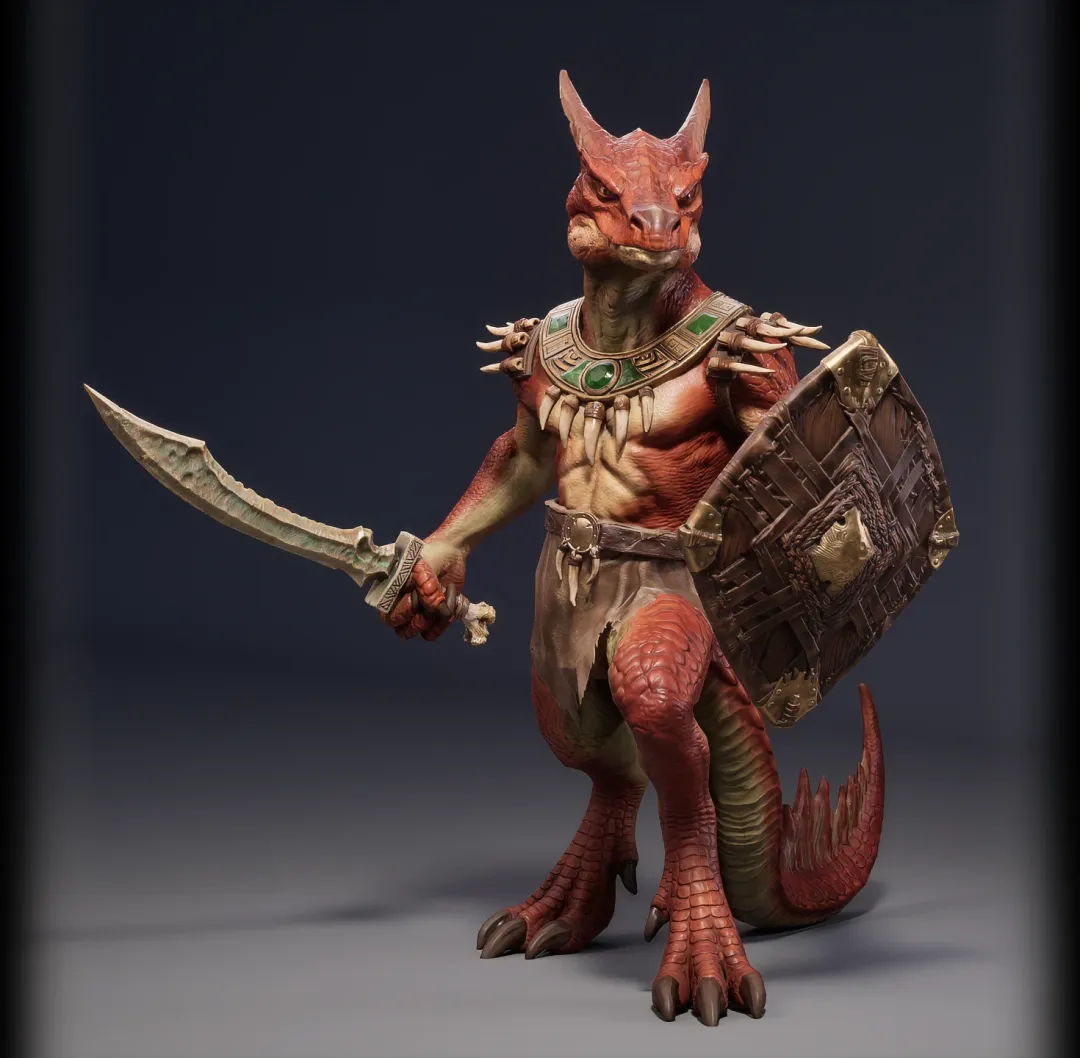 Kobold Warrior: Game-Ready Character