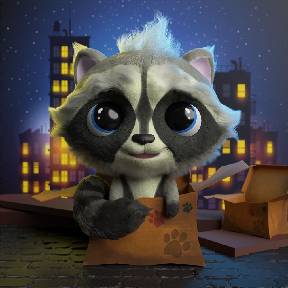 First 3D Character Sculpting - Raccoon