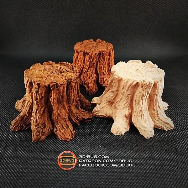3D printable Decorative Tree Stump
