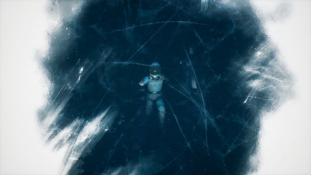 Astronaut in the frozen ocean