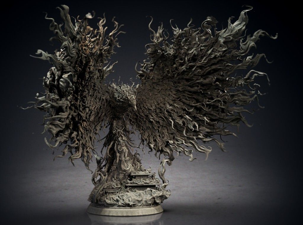 Flaming Phoenix Concept Sculpt by Stan K.