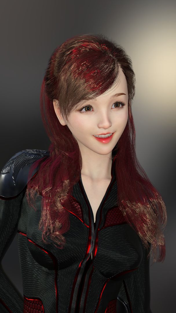 #3D_warrior_Girl_Model