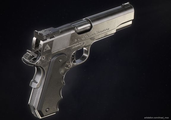 1911 handgun | 3D Weapons Modelling