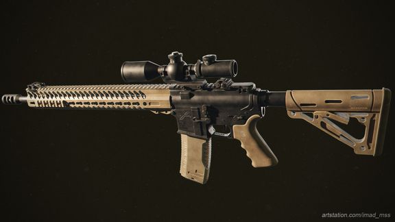 Long range AR rifle build | 3D Weapons Modelling