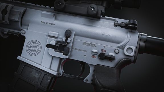 Arctic - White SIG 516 with "SOPMOD" Accessories | 3D Weapons Modelling
