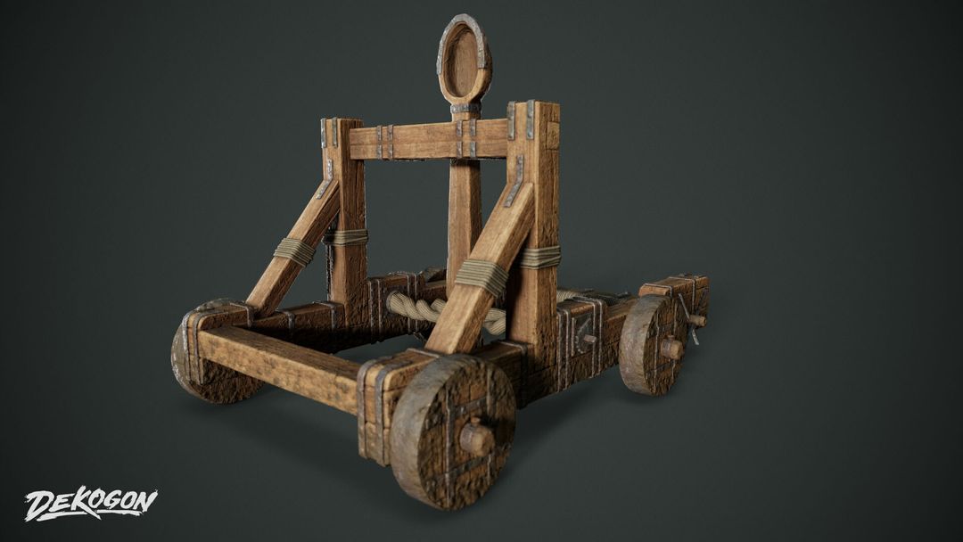 Medieval Catapult 3D Model