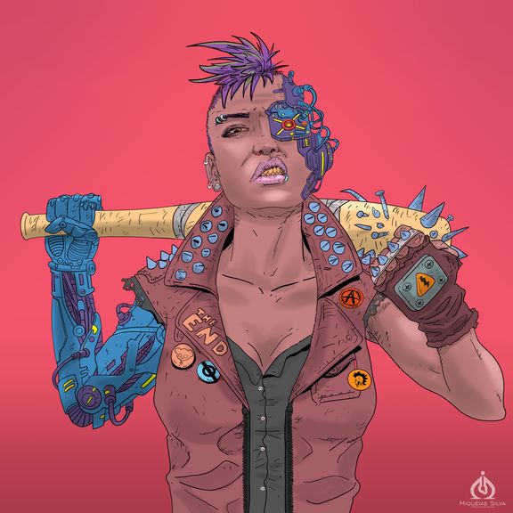 Cyberpunk Girl | 2D Character Concept Art