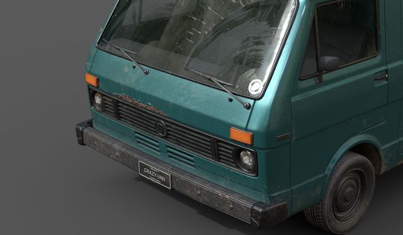 Lowpoly Classic Van