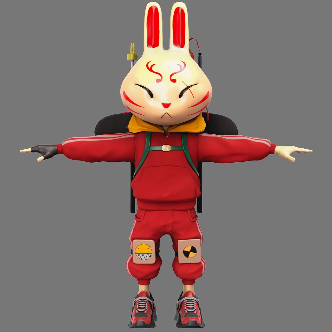 Ninja Rabbit Character