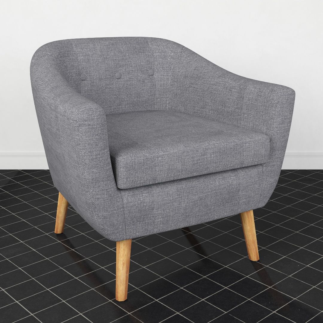 Gray Fabric Armchair