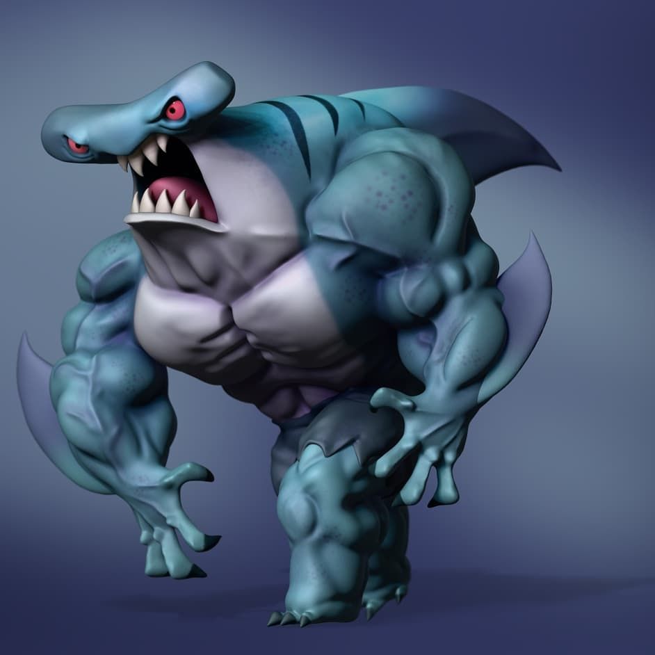 stylized shark by Carol F.