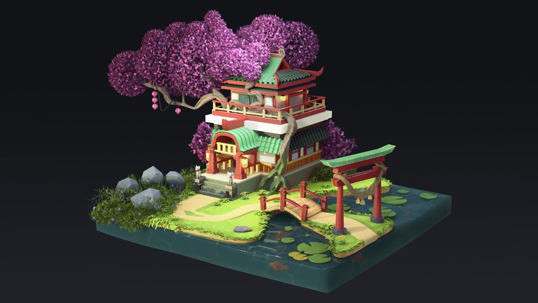 Kitsune temple - CGHero