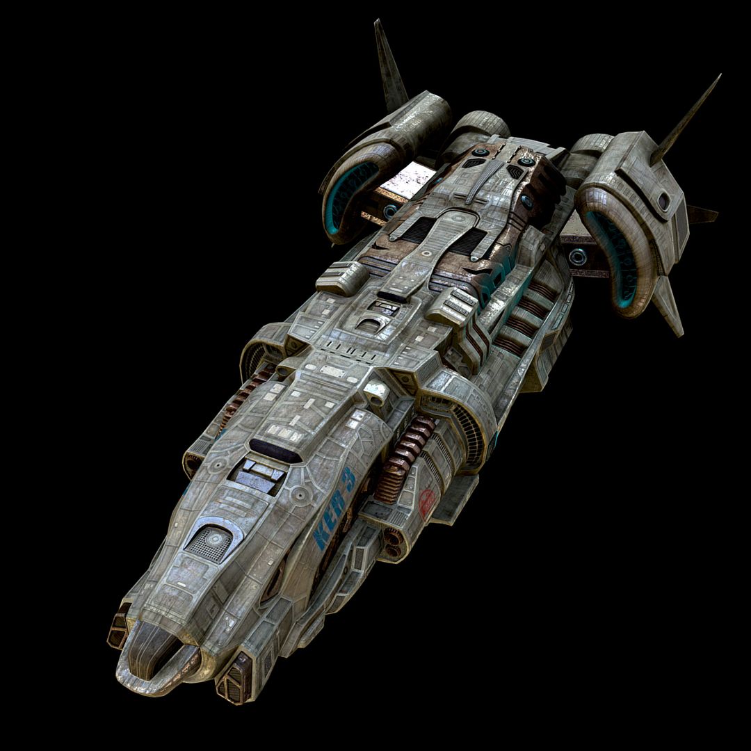 Gameart Spaceship 3d Model Cghero 0701