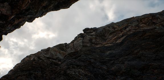 Caught between two cliffs