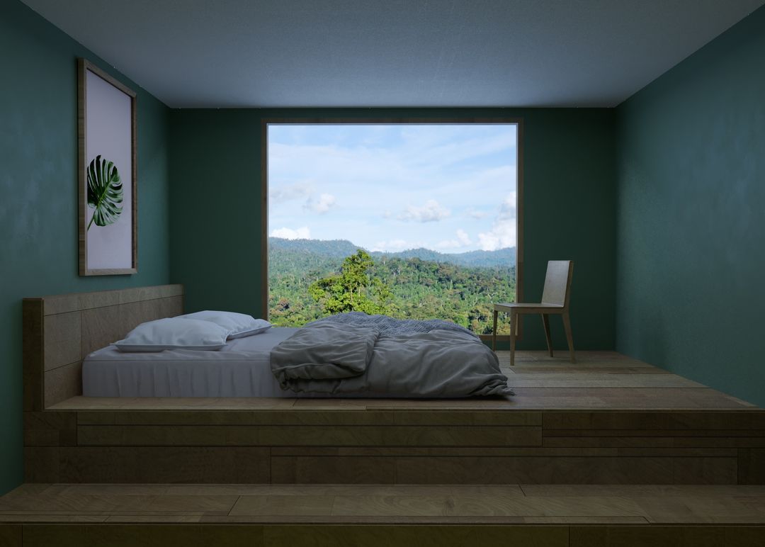 ArchVis: Bedroom with a view
